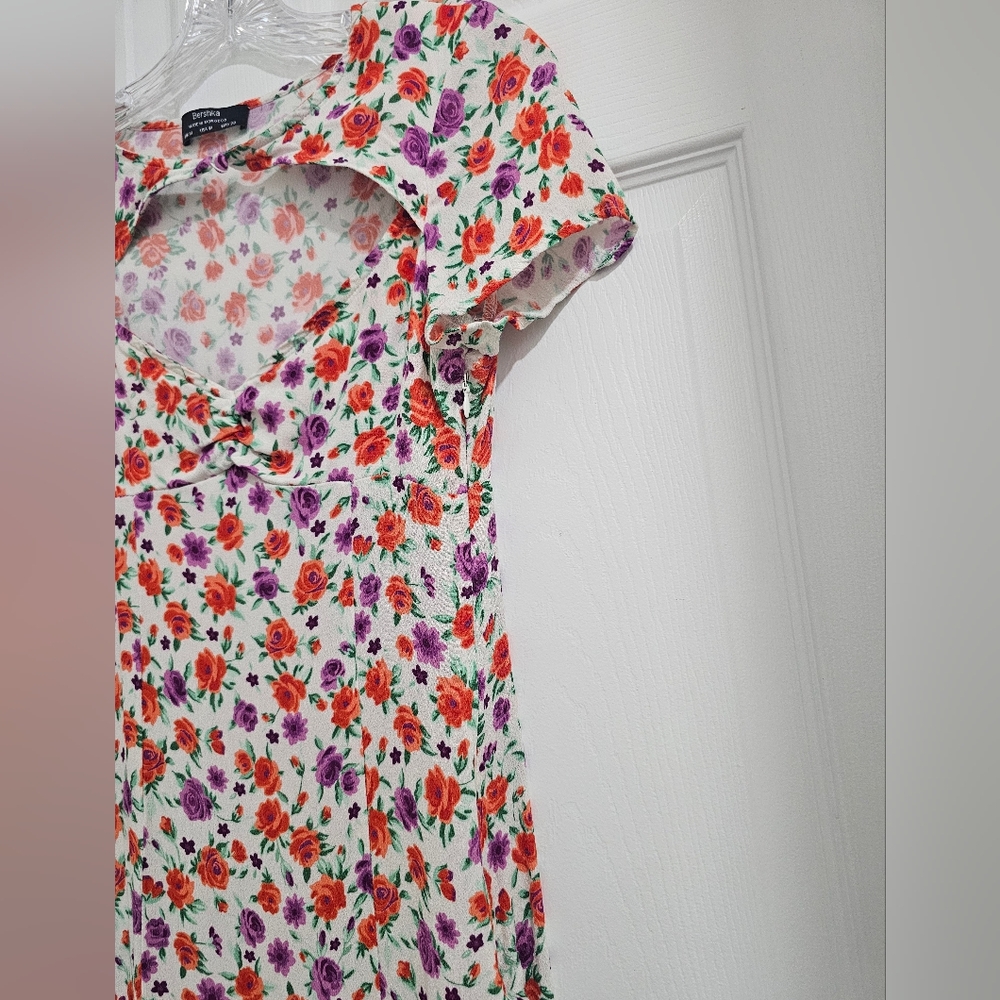 Bershka Multicolor Floral Mini Dress - Picture 4 of 11